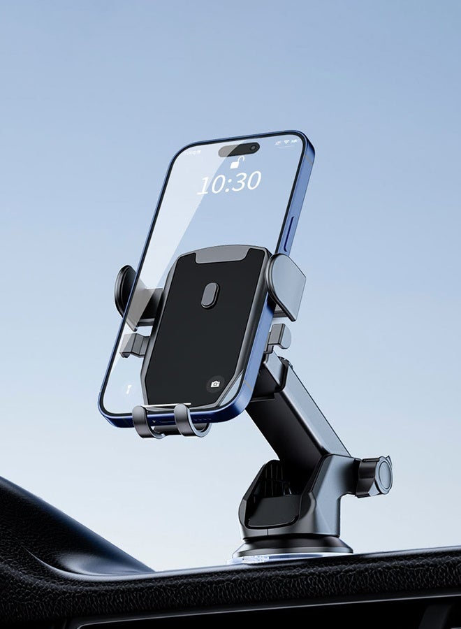 DUNISO حامل هاتف 3 في 1 للوحة قيادة السيارة والزجاج الأمامي وفتحة تهوية 360 درجة ولوحة القيادة ومشبك تثبيت وحامل هاتف مناسب لجميع الهواتف المحمولة داخل السيارات - Image 2