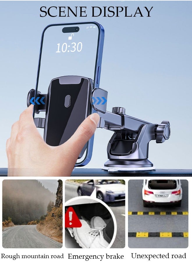 3-In-1 Phone Holder Mount for Car Dashboard Windshield Air Vent 360 Degree Rotation Dashboard Car Clip Mount Stand Phone Holder Suitable for All Cell Phone Automobile Interior
