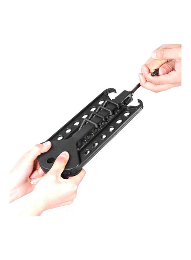 NIBEMINENT Multifunctional Clothes Rack Black 468x40x190mm - Image 3