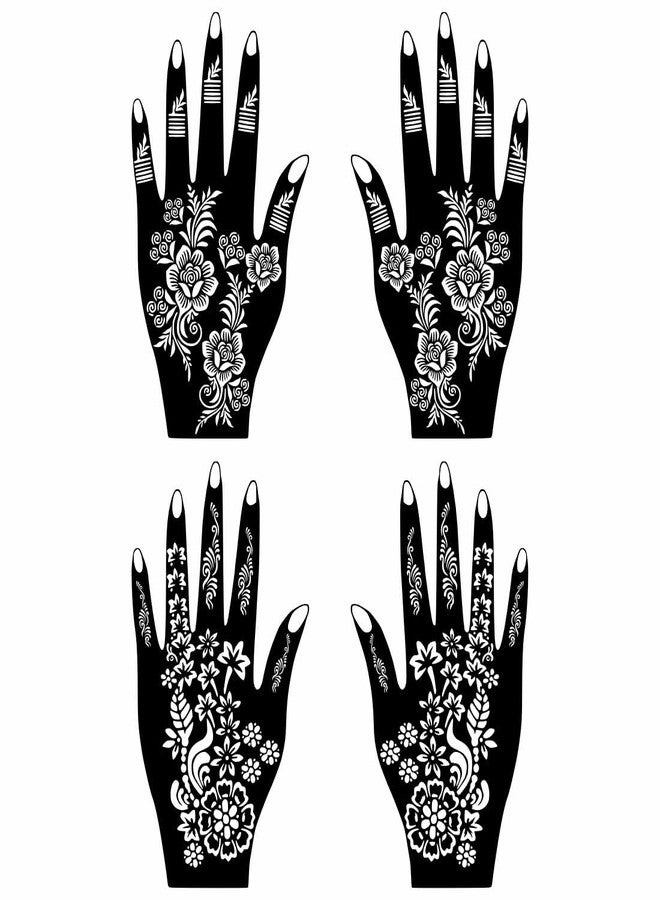 ORDERSHOCK Floral Mehndi Combo Designs for Parties For Girls & Women Palm And Finger Design Pack Of 2 - Image 1