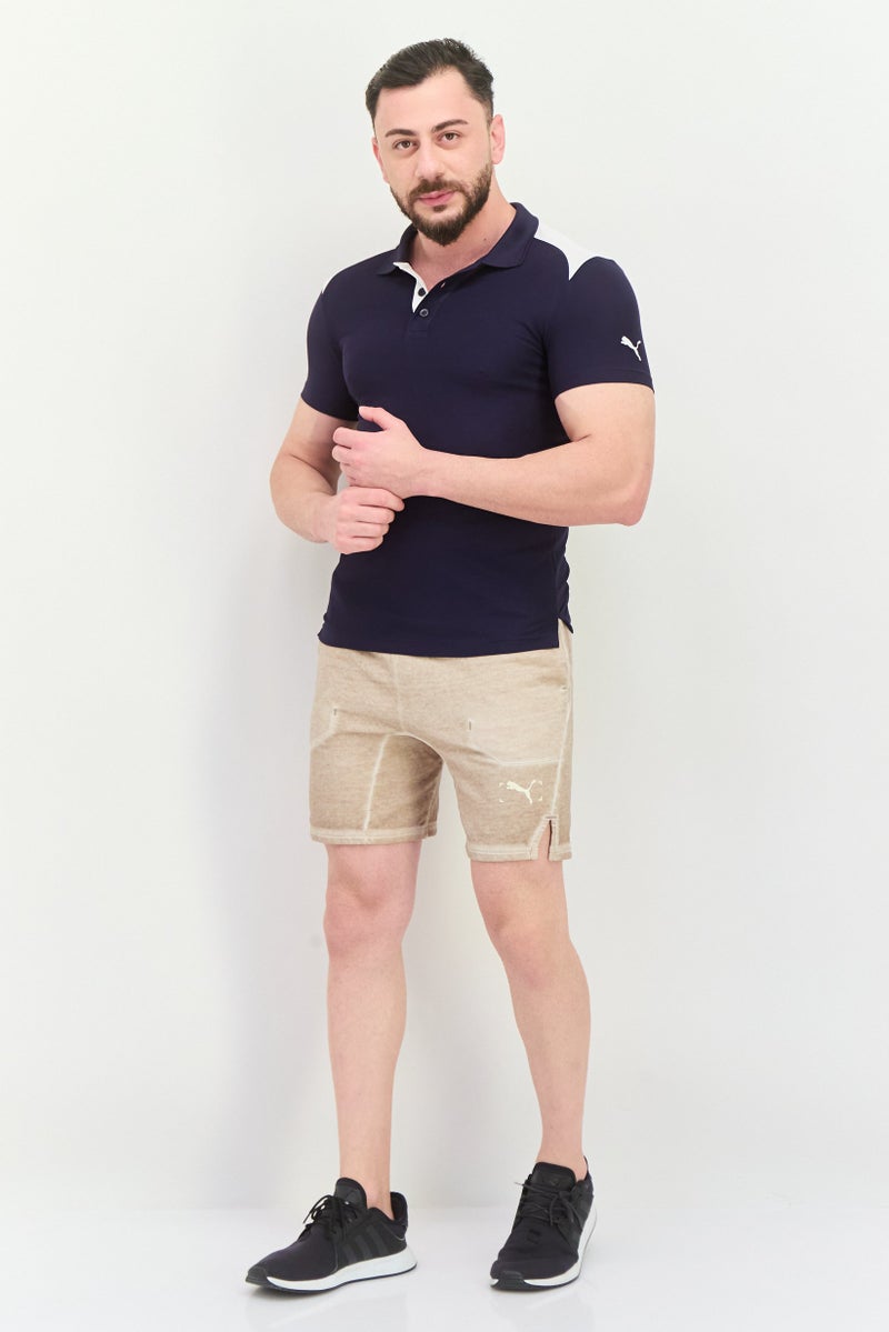 PUMA Men Sportswear Fit Short Sleeve Training Polo Shirt, Navy/White  - Image 4
