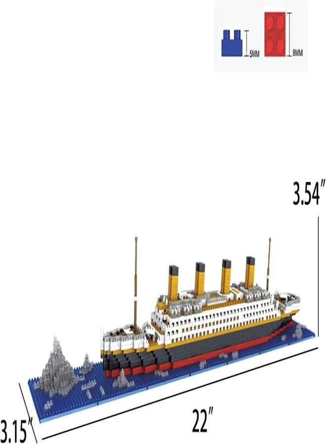 Titanic Model Mini Building Blocks Set, 3D Puzzle DIY Toy, Gift for Adults and Children (1878 Pieces) - Image 3