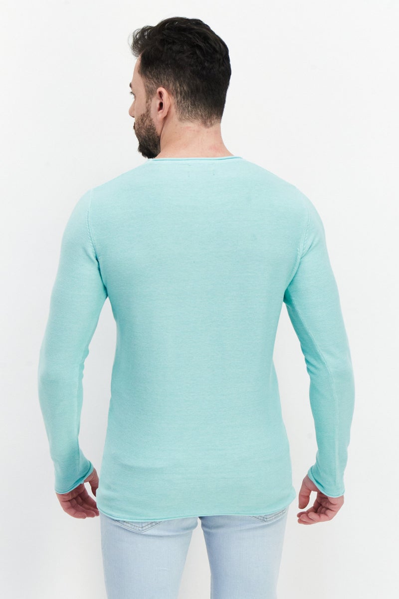 O'NEILL Men Round Neck Long Sleeves Textured Sweatshirt, Blue - Image 2