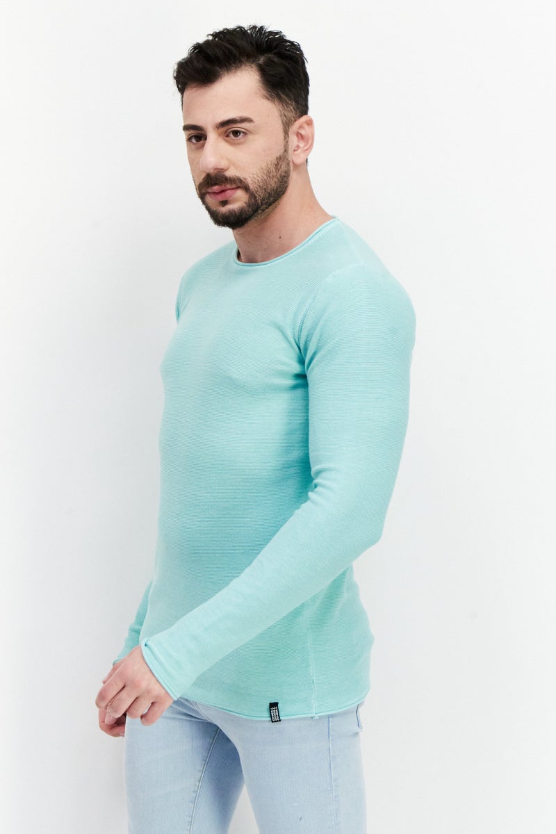 O'NEILL Men Round Neck Long Sleeves Textured Sweatshirt, Blue - Image 4