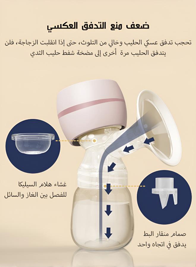 مضخة شفط حليب الثدي الكهربائية المتكاملة بقوة شفط كبيرة وتدليك للثدي - Image 2