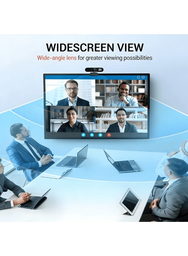 Closeli 2K Full HD Webcam, with AI Noise Reduction Mic, USB Plug & Play Web Camera, 30FPS Video Output, Auto Focus Lens, Auto Light Correction, Adjustable Field of View, for PC Laptop Desktop, Meetings, Video Calls and Streaming - Image 5