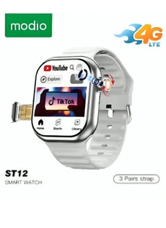 modio Smart Watch ST-12 with 3 Pairs Straps and Support SIM Card Mobile Built-in Iconic Pop-Up Camera Support Google Play and All Apps with Memory 64GB Multicolour  - Image 1