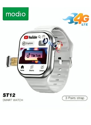 Smart Watch ST-12 with 3 Pairs Straps and Support SIM Card Mobile Built-in Iconic Pop-Up Camera Support Google Play and All Apps with Memory 64GB Multicolour - pzsku/Z0D0762CEAB1F336BF329Z/45/_/1732011314/c8d293bd-1963-4914-814a-819edf314dd6