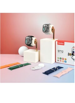 modio Smart Watch ST-12 with 3 Pairs Straps and Support SIM Card Mobile Built-in Iconic Pop-Up Camera Support Google Play and All Apps with Memory 64GB Multicolour  - Image 3