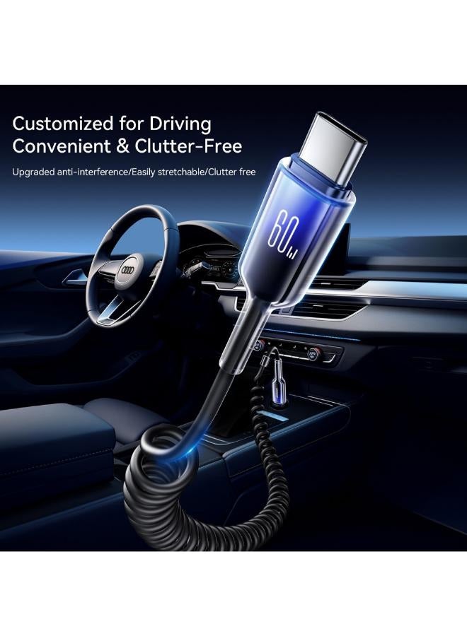 Crystal-Clear Series Coiled Fast Charging Data Cable Type-C to Lightning S-A43 - Image 5