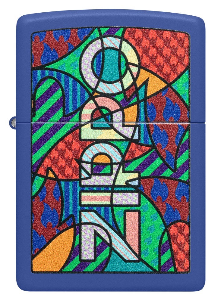 Zippo 48707 229  Pop Art Design Royal Blue Matte Windproof Lighter - Image 2
