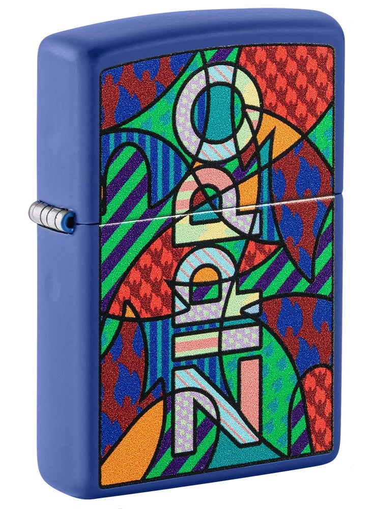 Zippo 48707 229  Pop Art Design Royal Blue Matte Windproof Lighter - Image 1