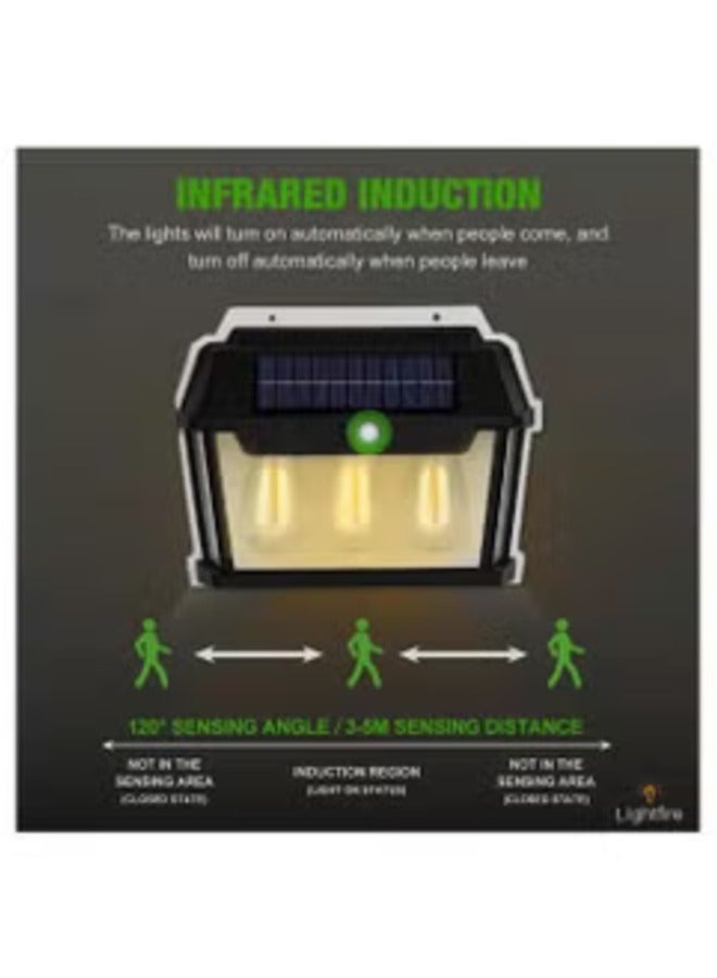 ELTRAZONE BK888-3 Solar Wall Lamp – 3-Bulb Design with Eco-Friendly Solar Power and Interactive Technology - Image 3