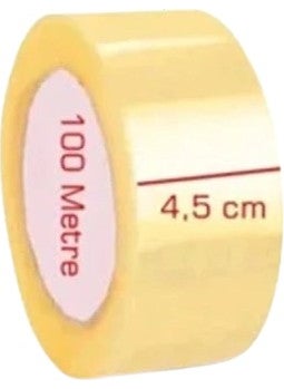 Osman CANDAN 6 Pieces Stronger Transparent Hotmelt Packing Tape Width 45 Mm Length 100 Meters  - Image 2