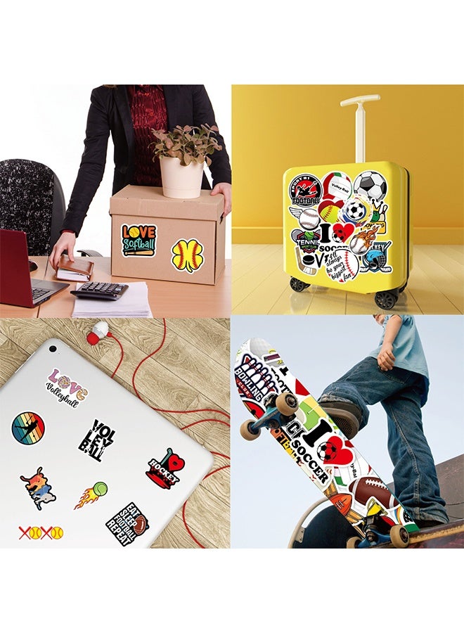 GIFT 100pcs Sports Stickers, Basketball Stickers, Soccer Stickers, Baseball Stickers for Water Bottle, Laptop, Car, Bicycle, Kid's Gift - Image 4