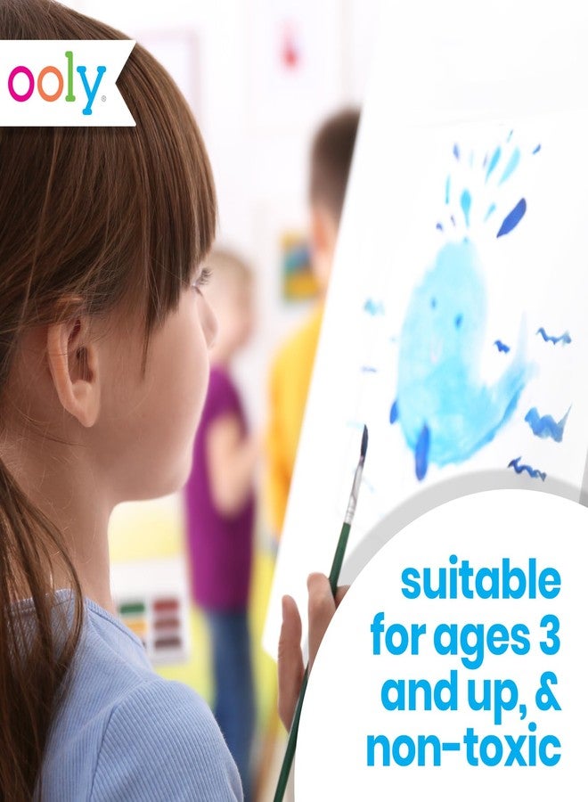 Ooly Lil' Watercolor Washable Paint Pods Set with Brush, 36 colors & 1 Paintbrush, Washable Watercolors in a Portable Case, Back to School Supplies for All Ages, Bright & Vibrant Colors - Image 5