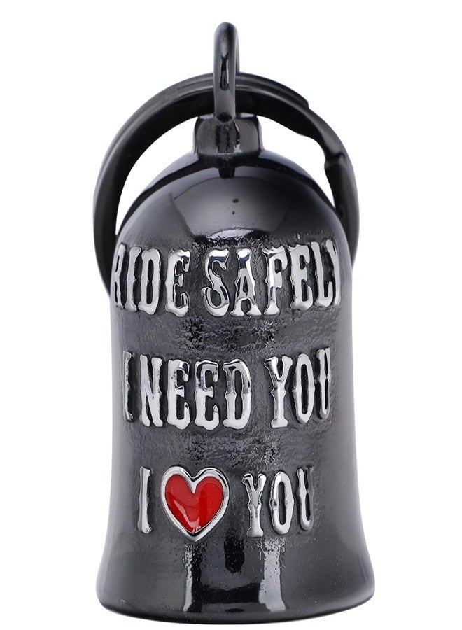 CYZBTBl Motorcycle for Bells - Motorcycle Angel Bell for Men Women,Bell Biker Accessory,Guard Riding Safety (Black Silver) - Image 1