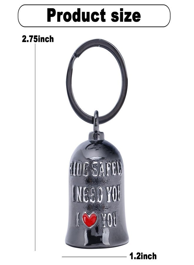 CYZBTBl Motorcycle for Bells - Motorcycle Angel Bell for Men Women,Bell Biker Accessory,Guard Riding Safety (Black Silver) - Image 3
