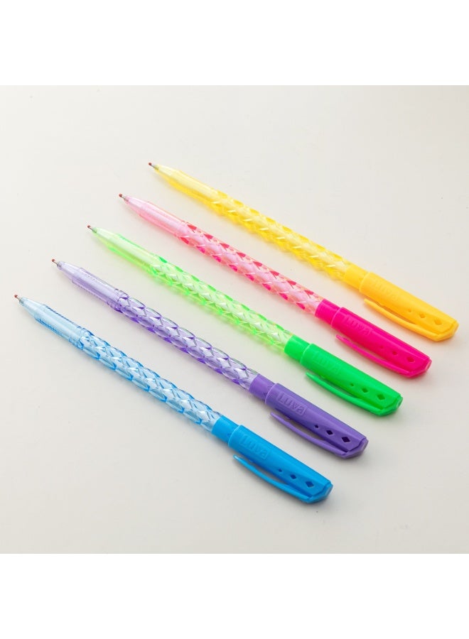 تشيلو طلاء قلم حبر جاف من 30 قطعة - رأس عريض 1.0 مم، ألوان زاهية، تصميم بلوري، كتابة فائقة النعومة، للاستخدام اليومي في المكتب والمنزل والمدرسة - Image 5