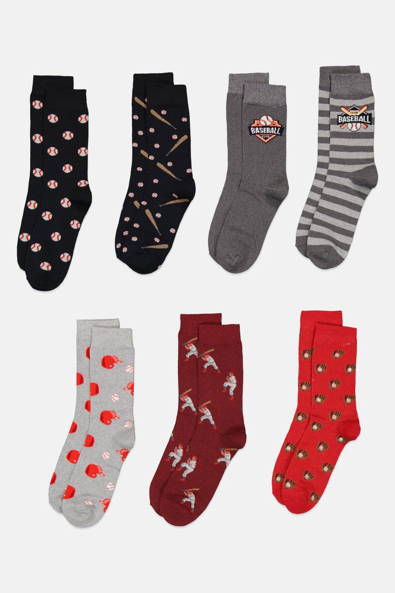 The Orrsum Sock Co Men Seven Days x Orrsum 7 Pairs Pack Graphic Print Crew Socks, Multicolor - Image 3