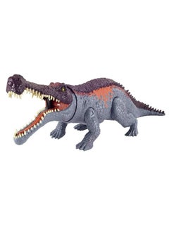 Jurassic World Toys Massive Biters Sarcosuchus Larger-Species Dinosaur Action Figure, Tail-Activated Strike & Chomp Action