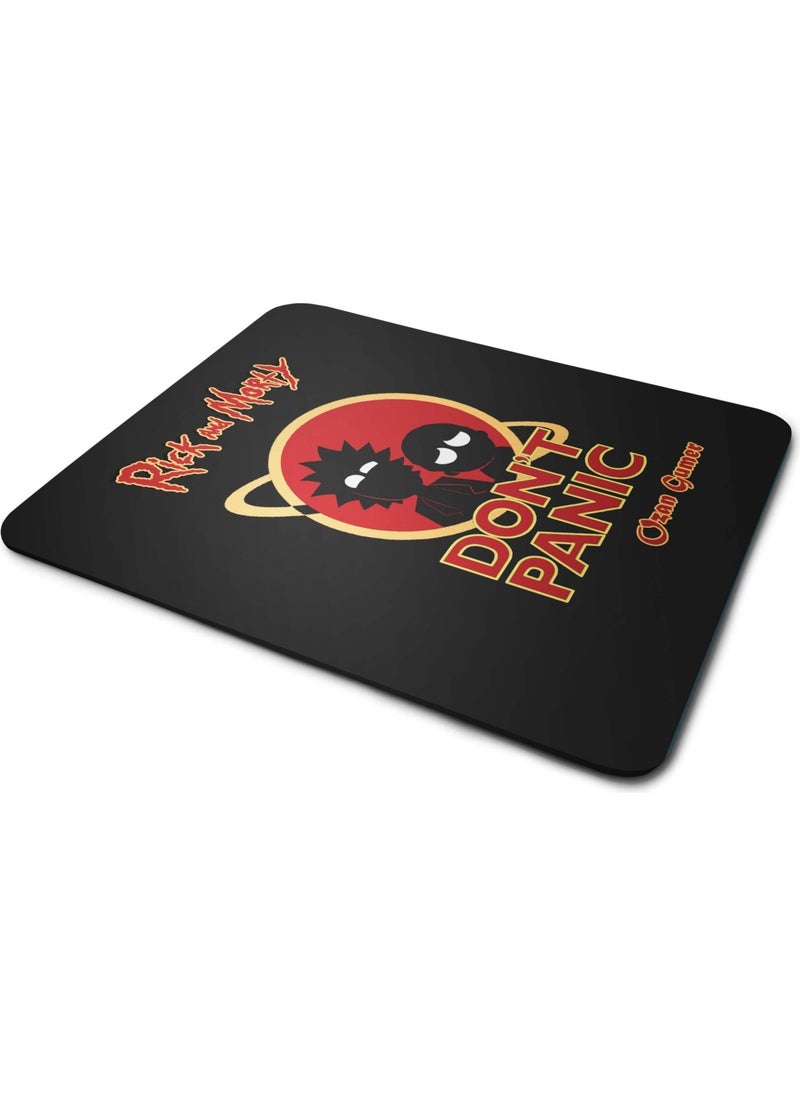 Hediye Zengini Gift Rich Personalized Rick And Morty Dont Panic Design Printed Mouse Pad 