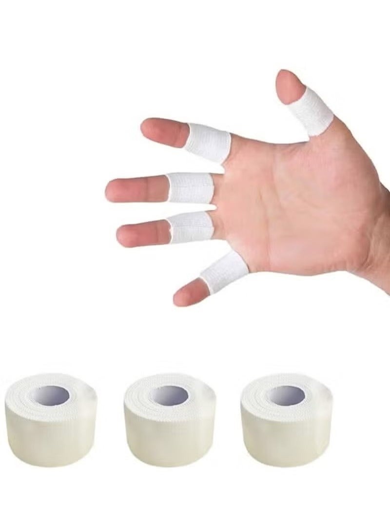 rocooart Zinc Oxide Breathable Strapping Tape 3 Rolls Flexible Cohesive Bandage 2.5cm x 10m for Wrist Finger Support Everyday Use - Image 1