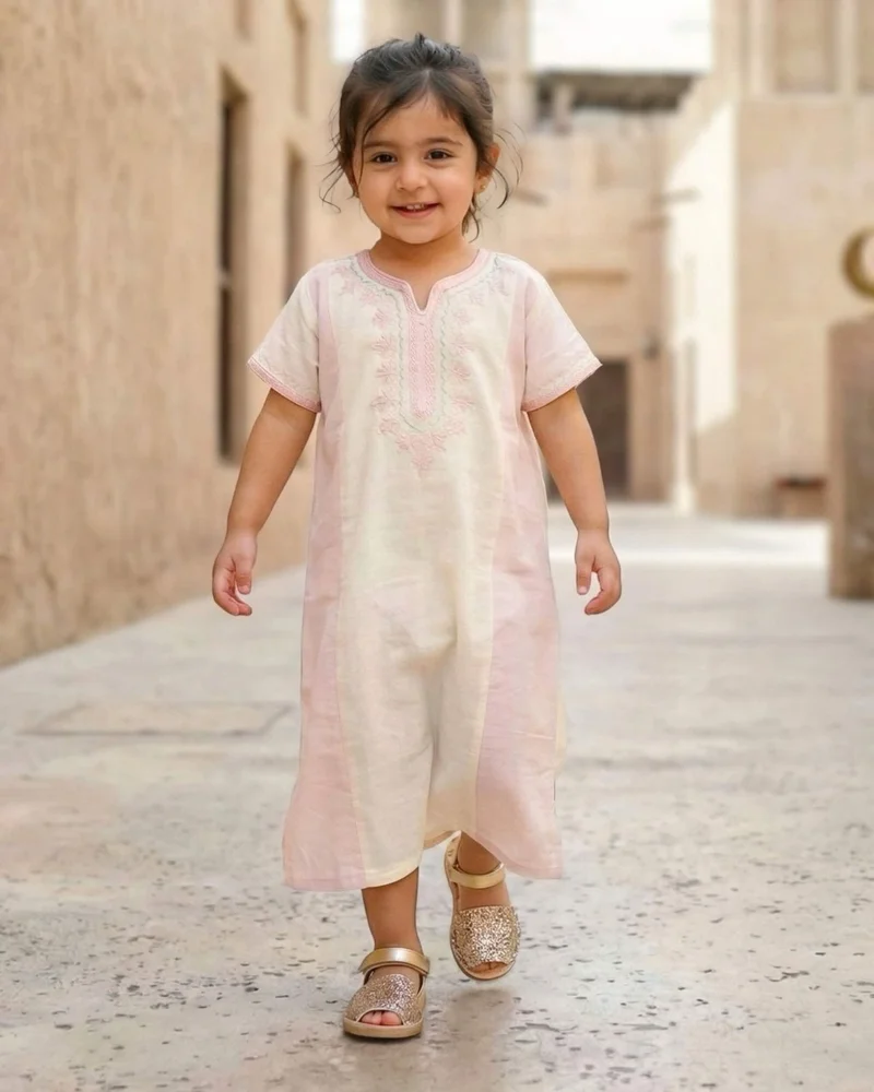 SHOEQ Champagne Glitter Toddler Avarca for Women | Best Price UAE
