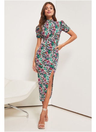 Jersey Short Sleeve Ruch Split Midi Dress - pzsku/Z0D07AFA452A8D7BA0246Z/45/_/1686659178/871b9504-e8c4-4250-9eb4-74792694d2f7