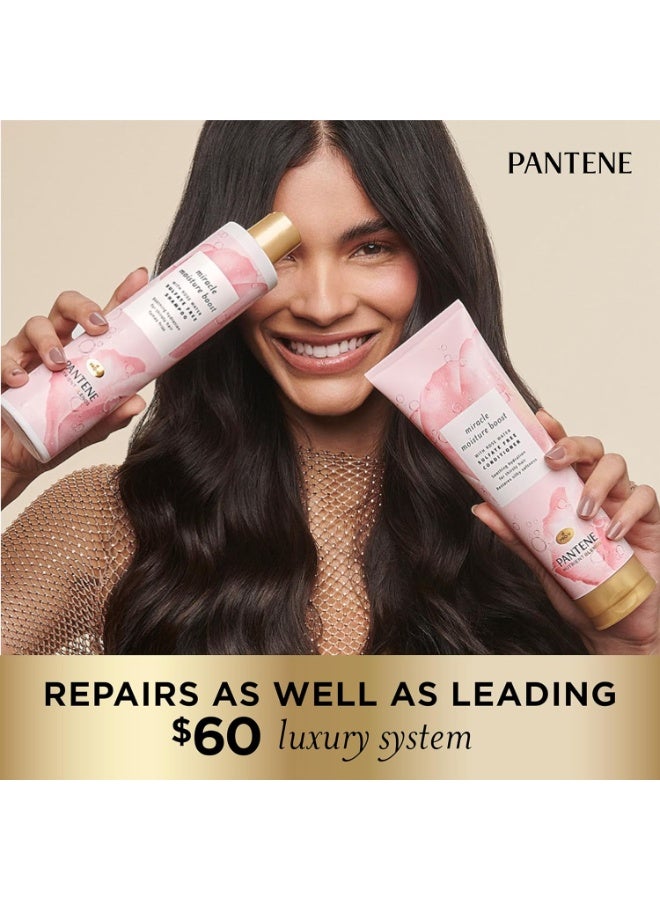 Pantene Nutrient Blends Miracle Moisture Boost Rose Water Shampoo & Conditioner Dual Pack for Dry Hair, Sulfate Free - Image 3