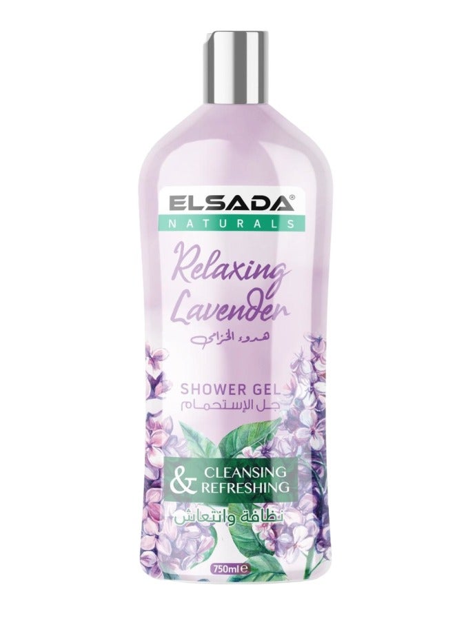 Elsada جل استحمام اليسادة المريح برائحة اللافندر 750 مل
