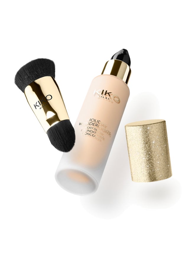 KIKO MILANO Holiday Wonderlights Silky Glow Foundation And Concealer Warm Almond  - Image 3