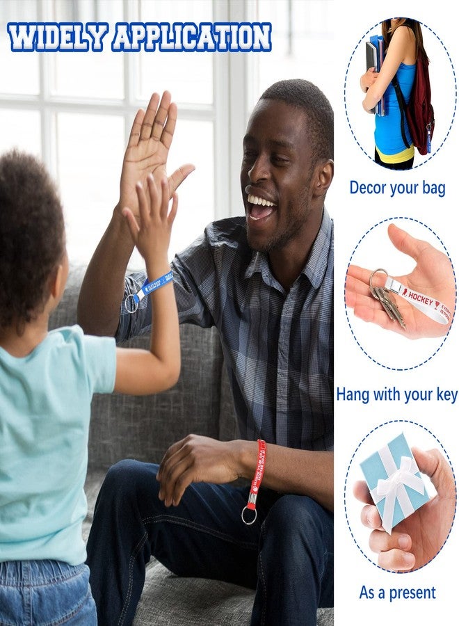 Inbagi 30 Pieces Hockey Motivational Keychains Hockey Party Favors Hockey Inspirational Quote Keychains Ice Hockey Silicone Motivational Keychains Supplies Inspirational Multicolor Medium - Image 3