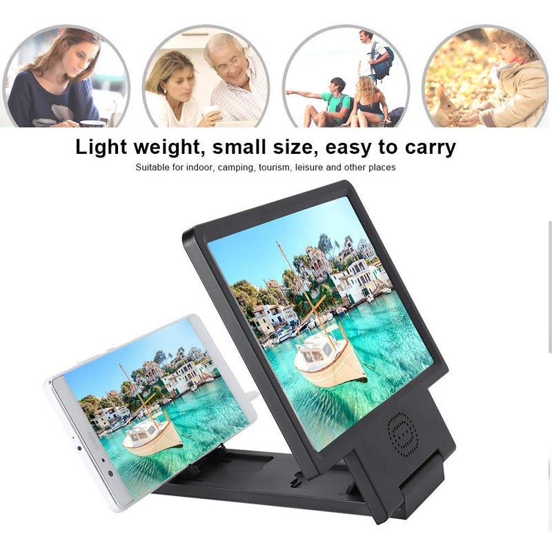 Drumstone ® 𝟏𝟓 𝐘𝐞𝐚𝐫𝐬 𝐆𝐮𝐚𝐫𝐚𝐧𝐭𝐞𝐞 HD Mobile Screen Magnifier for All Smartphones | 12" Phone Screen with Foldable Stand | Eye-Protective,Magnifying Screen for Movies, Videos & Reading - Image 3
