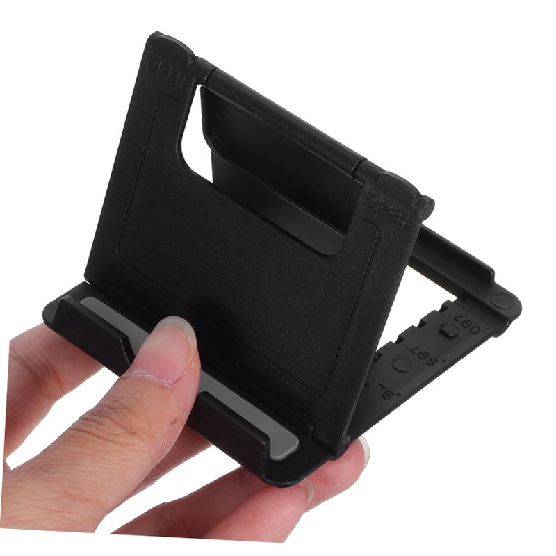 Multi Angle Adjustable Phone Stand Foldable Tablet Holder Desk Anti Slip Black - Image 5