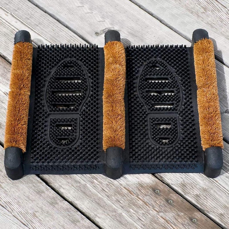 NINAMAR Mud Scrubber Rubber Brush Mat - Scrub & Scrape Muddy Shoes - 1 Pack - Image 5