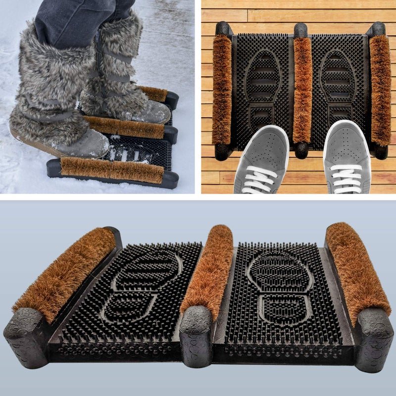 NINAMAR Mud Scrubber Rubber Brush Mat - Scrub & Scrape Muddy Shoes - 1 Pack - Image 4