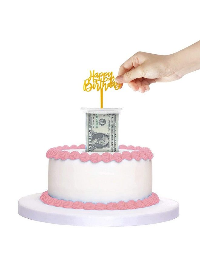 Money Cake Pull Out Kit Includes 1 Money Box 1 Plastic Roll 50 Transparent Bag Connected Pocket, And Happy Birthday Cake Topper For Birthday Parties - Image 1