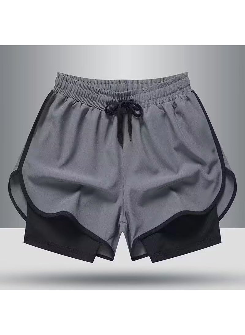 Generic - Mens Casual Sport Shorts Elastic Thin Spring Summer Gray - Image 1
