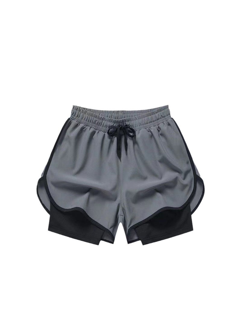Generic - Mens Casual Sport Shorts Elastic Thin Spring Summer Gray - Image 1