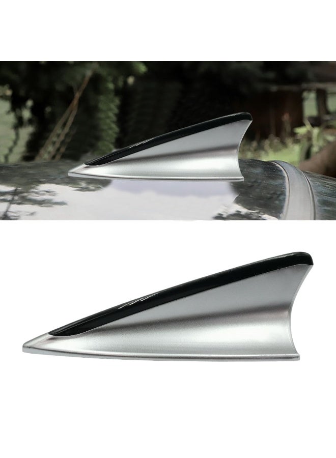 3 ار غطاء هوائي زعنفة القرش 3R-116 | بديل هوائي سقف السيارة العالمي | مادة ABS | يُحسّن الإشارة، يُقلل ضوضاء الرياح، سهل التركيب بلاصق 3M (فضي) - Image 2