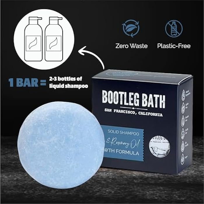 BOOTLEG BATH Growth Formula Shampoo Bar with Biotin and Rosemary Oil | Eco-Friendly, Paraben-Free Hair Growth Shampoo, 2.2 oz - Image 4