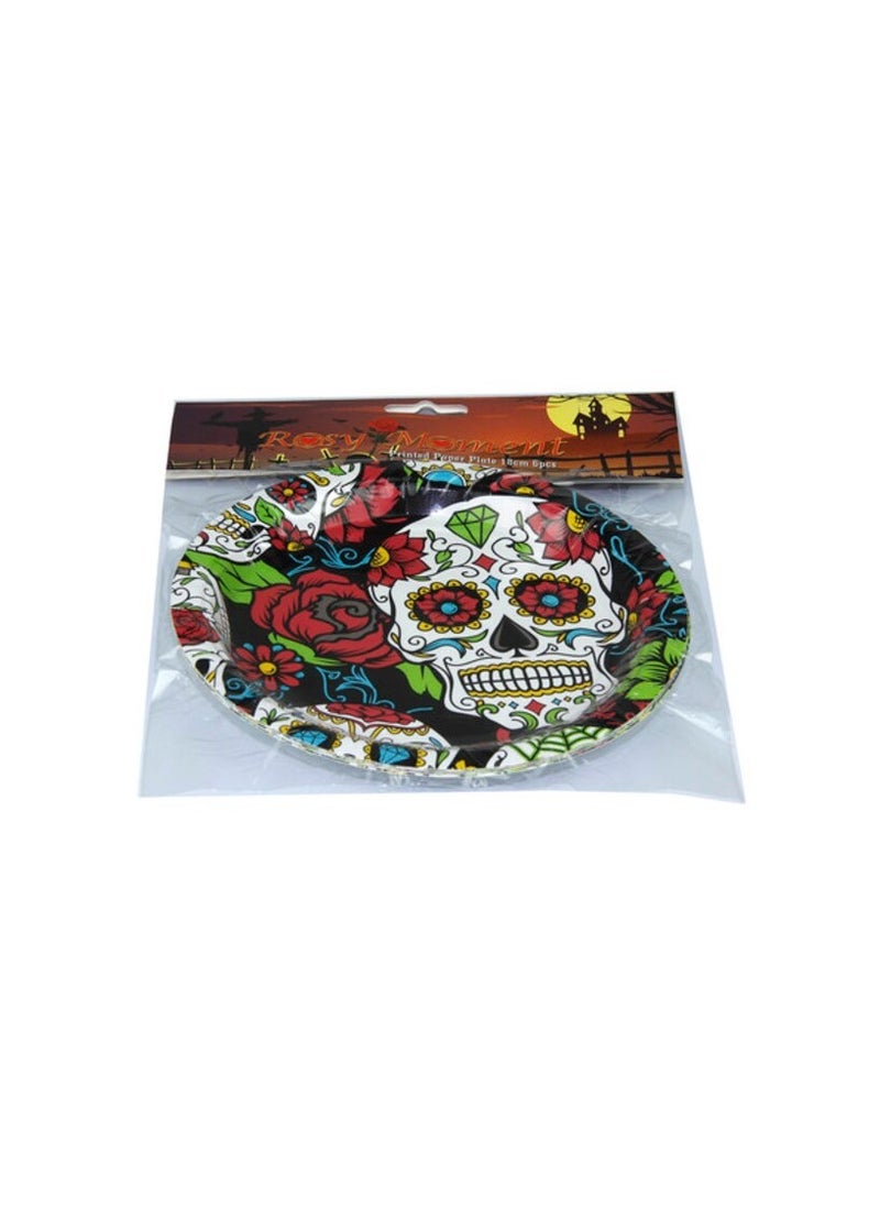 Rosymoment Halloween Party Paper Plate Round 23cm 6 Pieces set  - Image 3