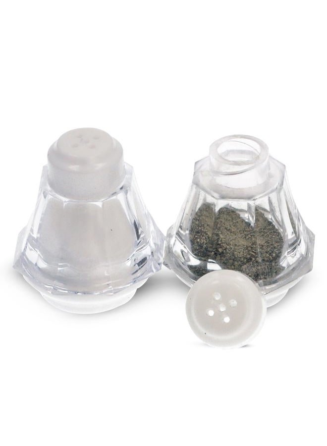 Crafts Central Plastic Mini Salt and Pepper Shakers For Party's, Restaurants and Wedding's - 24 Pcs (White) - Image 2