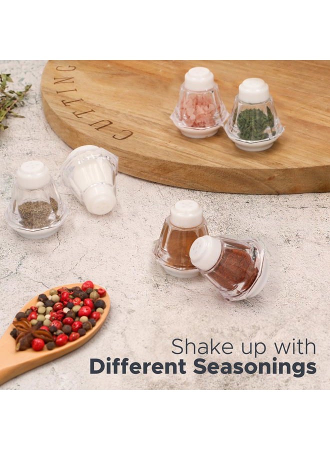 Crafts Central Plastic Mini Salt and Pepper Shakers For Party's, Restaurants and Wedding's - 24 Pcs (White) - Image 5