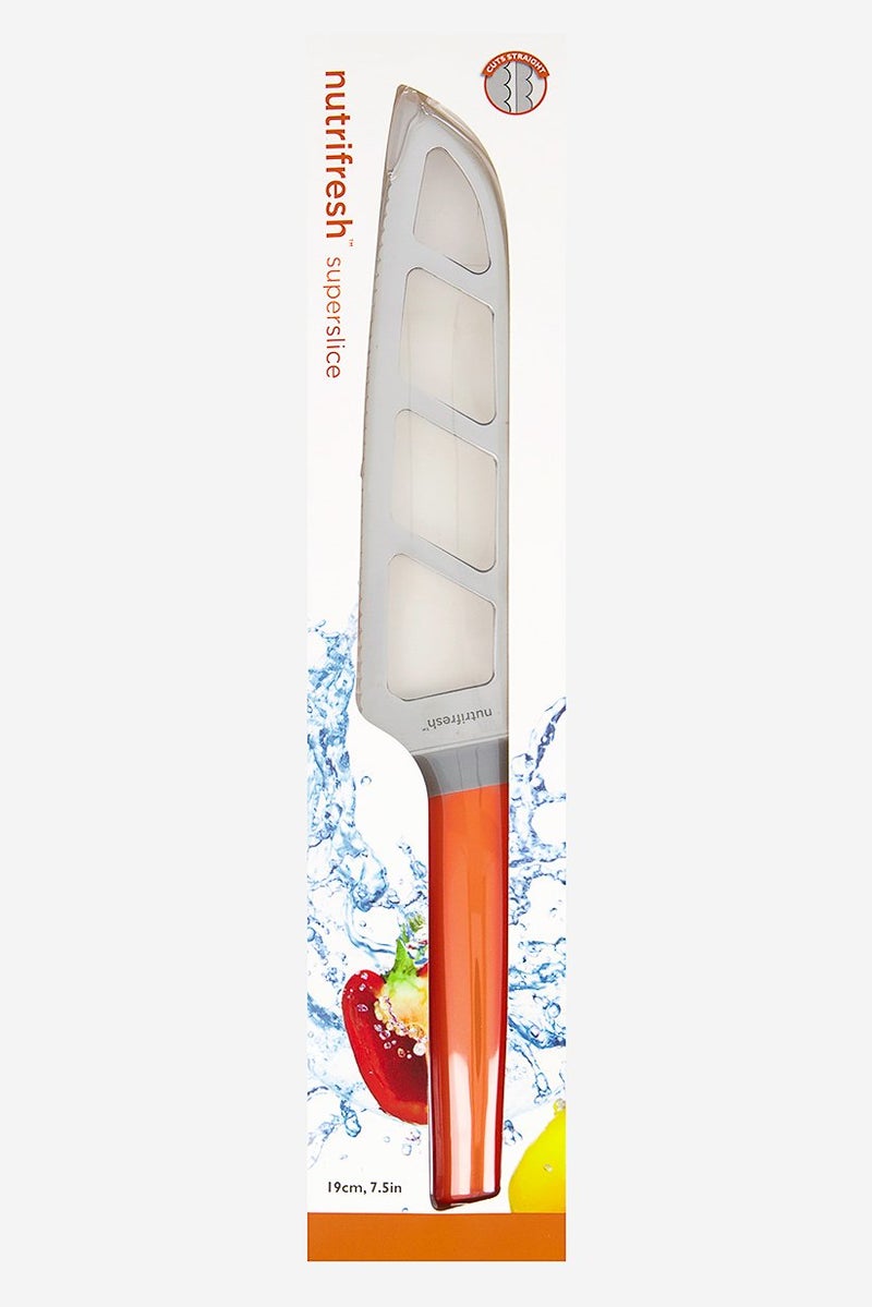 Nutrifresh Super Slice Knife 19 cm, Silver and Coral - Image 2
