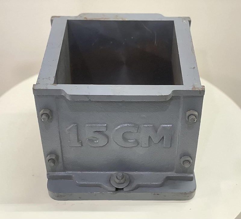 Concrete Cast Iron Cube Mould | Non ISI Perfect Casting Oiled Surface for Long Life | Heavily Packed for Complete Safety in Transportation - 150x150x150mm - Image 1