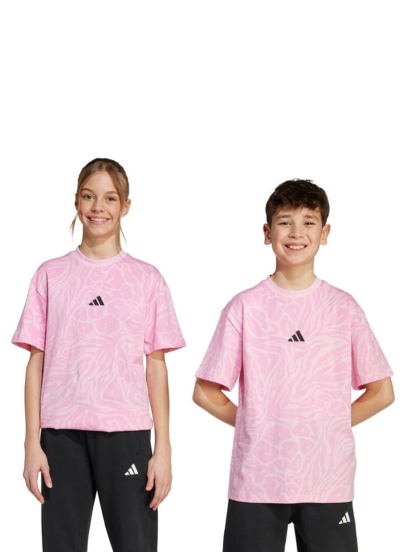 اديداس تيشيرت شعار أيقونات المستقبل للشباب - Image 1