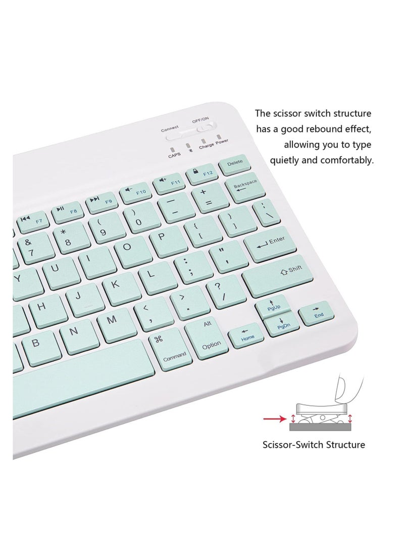 Ultra-Slim Bluetooth Keyboard and Mouse Combo Rechargeable Portable Wireless Keyboard Mouse Set for Apple iPad iPhone iOS 13 and Above Samsung Tablet Phone Smartphone Android Windows - Image 4