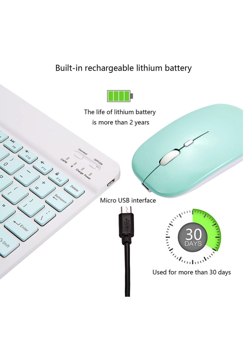 Ultra-Slim Bluetooth Keyboard and Mouse Combo Rechargeable Portable Wireless Keyboard Mouse Set for Apple iPad iPhone iOS 13 and Above Samsung Tablet Phone Smartphone Android Windows - Image 5